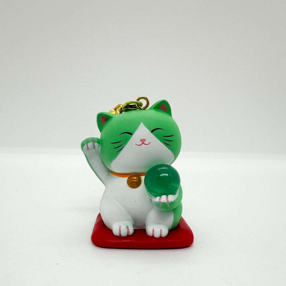 NEW Lucky Cat Keychain Crystal Ball Health